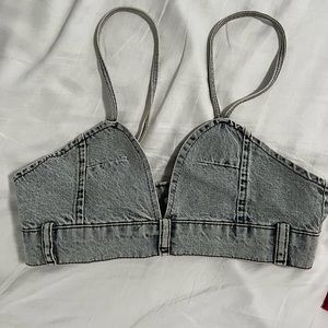 Denim bra top